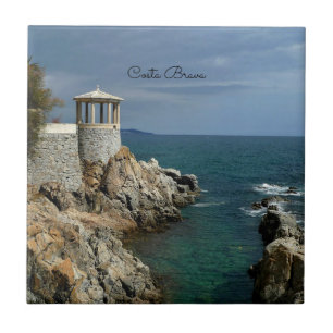Costa Brava, Spain scenic photograph Tile