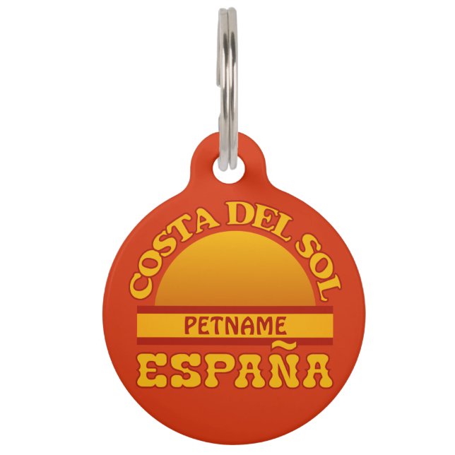 Costa Del Sol custom pet tag (Front)