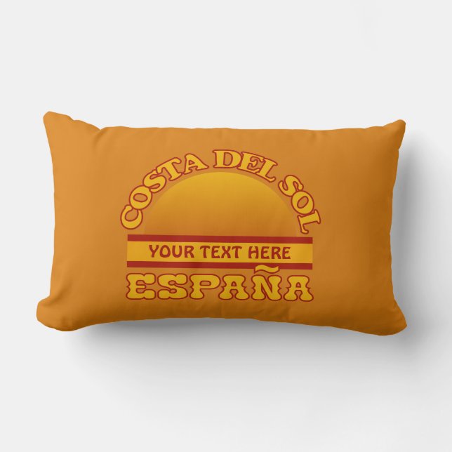Costa Del Sol custom throw pillow (Front)