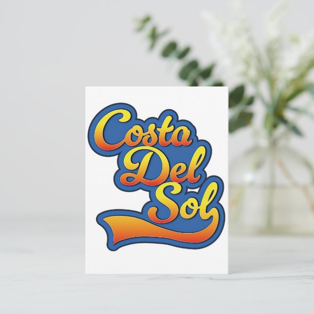 Costa Del Sol logo Holiday Postcard (Standing Front)
