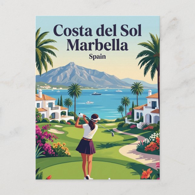 Costa del Sol Marbella Spain Postcard (Front)
