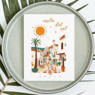 Costa del sol spain holiday mediterranean  postcard
