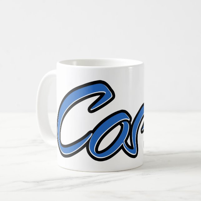 Costa First name name blue cup coffee cup (Front Left)