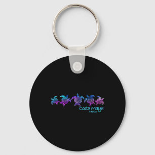 Costa Maya Beach Design _ Tribal Turtle Gift Key Ring