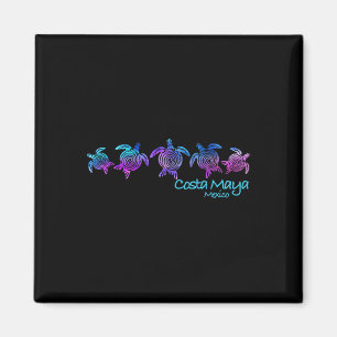Costa Maya Beach Design _ Tribal Turtle Gift Magnet