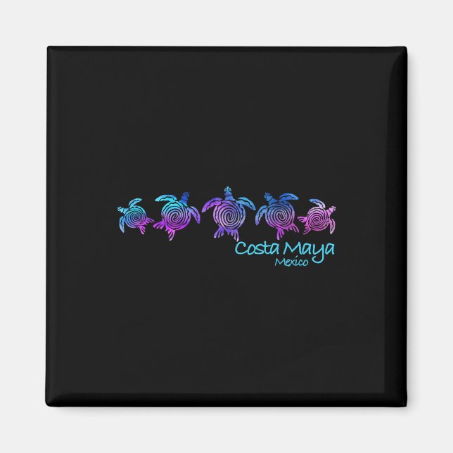 Costa Maya Beach Design _ Tribal Turtle Gift  Magnet (Front)