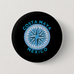 Costa Maya Design Vintage Costa Maya Comp Rose 6 Cm Round Badge