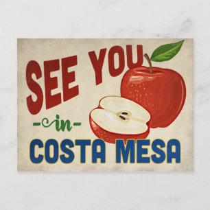 Costa Mesa California Apple - Vintage Travel Postcard