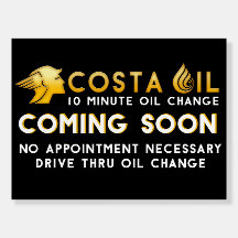 Costa Oil Coming Soon Sign