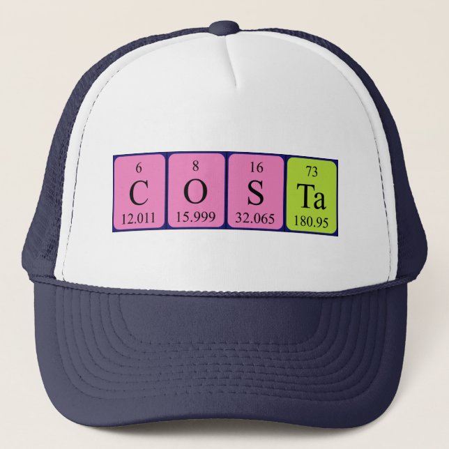 Costa periodic table name hat (Front)