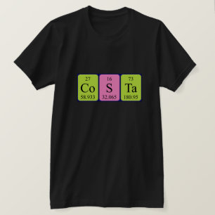Costa periodic table name shirt