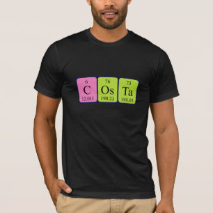 Costa periodic table name shirt
