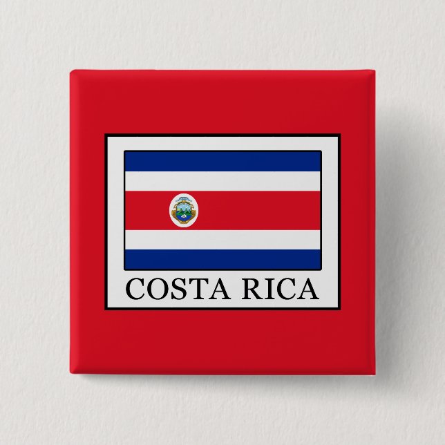 Costa Rica 15 Cm Square Badge (Front)