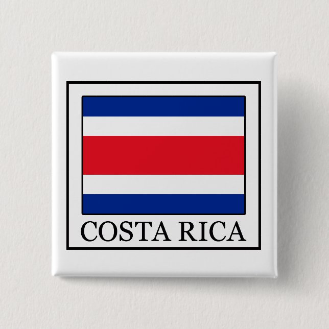 Costa Rica 15 Cm Square Badge (Front)