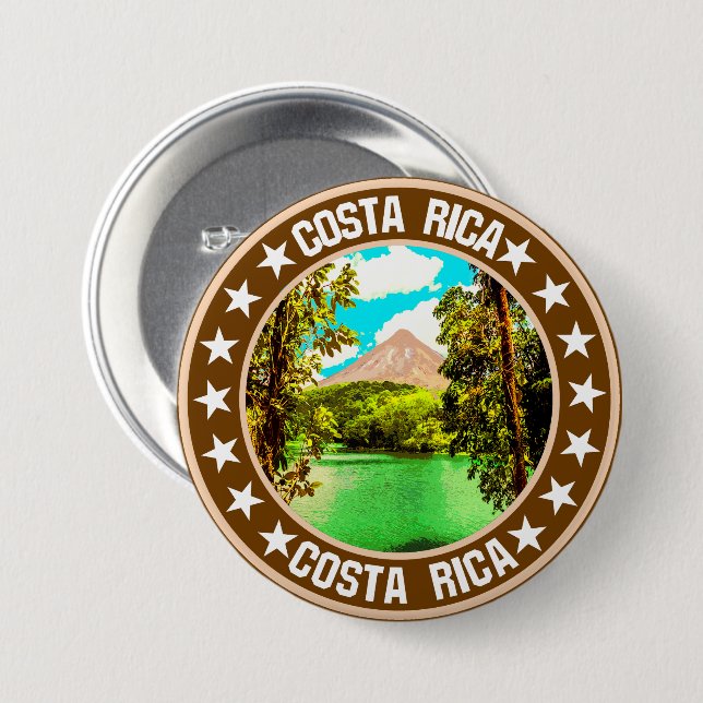 Costa Rica                                         7.5 Cm Round Badge (Front & Back)