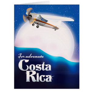 Costa rica Adventure moon travel poster