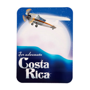 Costa rica Adventure moon travel poster Magnet