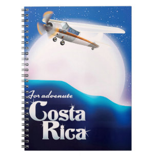 Costa rica Adventure moon travel poster Notebook