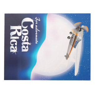 Costa rica Adventure moon travel poster Notepad