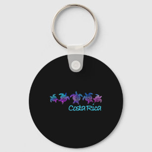 Costa Rica Beach Design _ Tribal Turtle Gift Key Ring