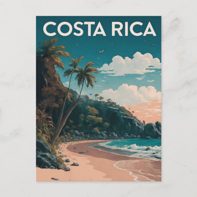 Costa Rica Beach Pura Vida  Holiday Postcard (Front)