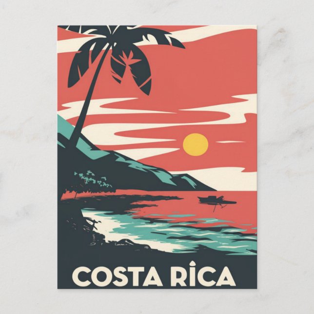 Costa Rica Beach Pura Vida  Postcard (Front)
