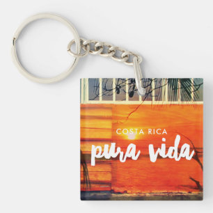 Costa Rica Beach Pura Vida Souvenir Key Ring