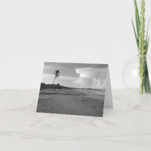 Costa Rica Beach with Palm Tree Photo Folded Note Card