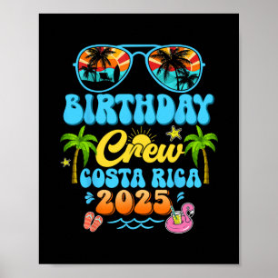 Costa Rica Birthday Crew Vacation Cruise 2025 Summ Poster
