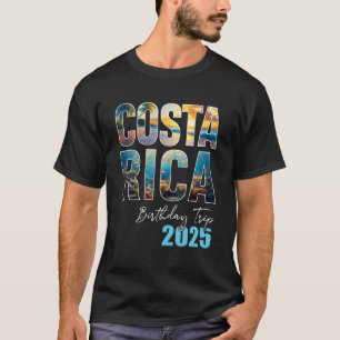 Costa Rica Birthday Trip 2025 Vacation Party Crew T-Shirt
