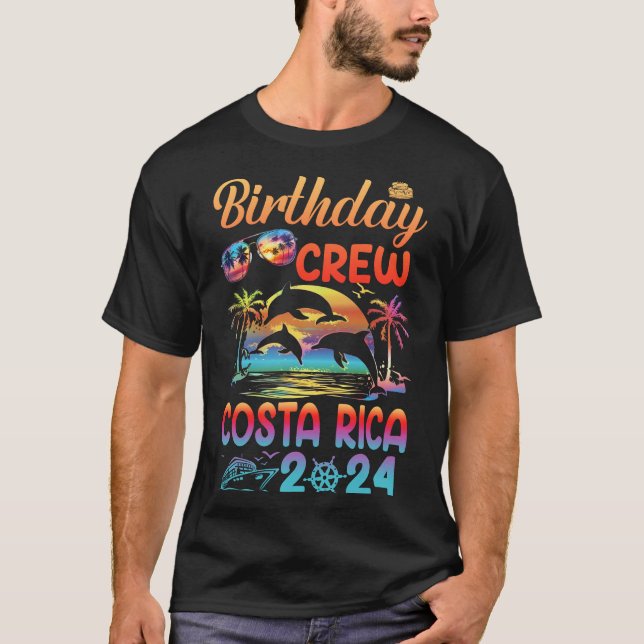 Costa Rica Birthday Trip Vacation 2024 Matching Gr T-Shirt (Front)