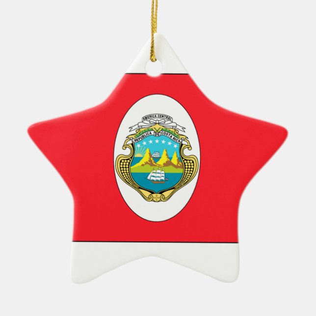 Costa Rica Ceramic Ornament (Front)
