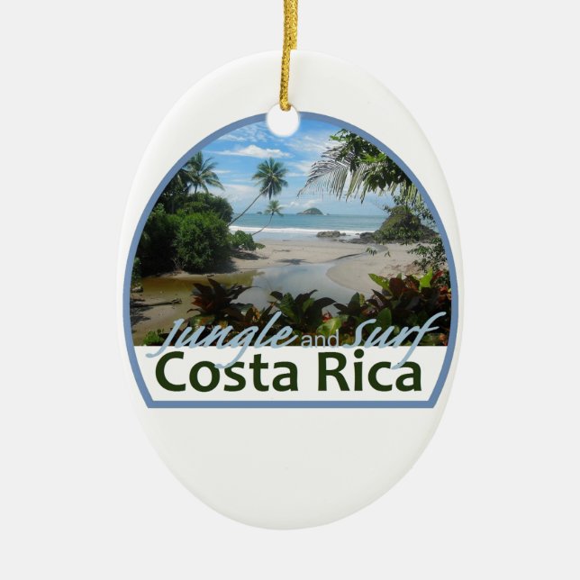 Costa Rica Ceramic Ornament (Front)