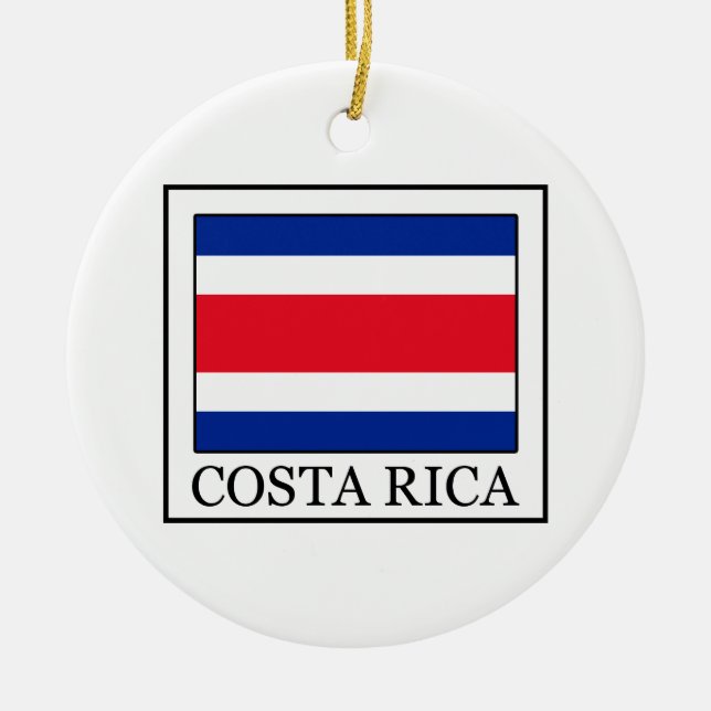 Costa Rica Ceramic Tree Decoration (Front)