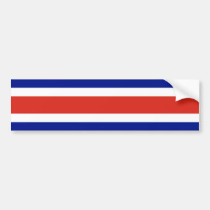 Costa Rica Civil Flag Bumper Sticker