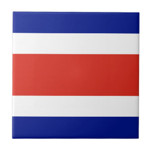 Costa Rica Civil Flag Ceramic Tile