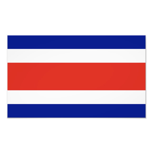 Costa Rica Civil Flag Photo Print (Front)