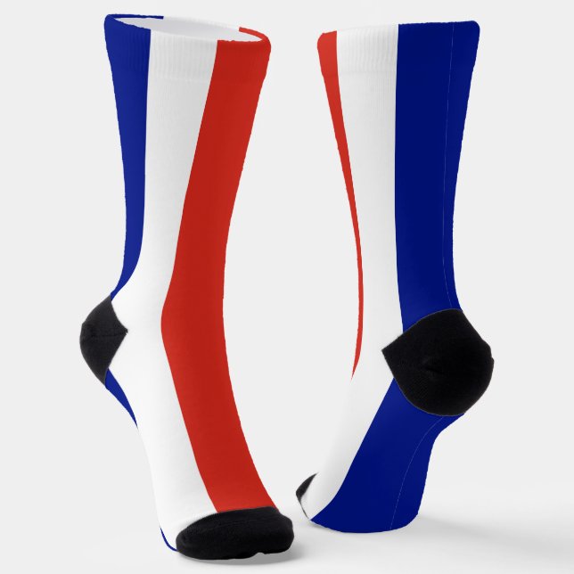 Costa Rica Civil Flag Socks (Angled)