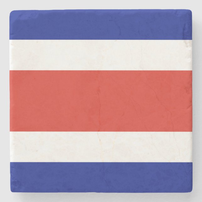 Costa Rica Civil Flag Stone Coaster (Front)