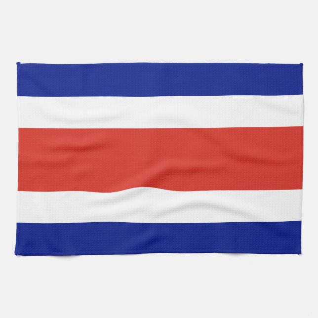 Costa Rica Civil Flag Tea Towel (Horizontal)