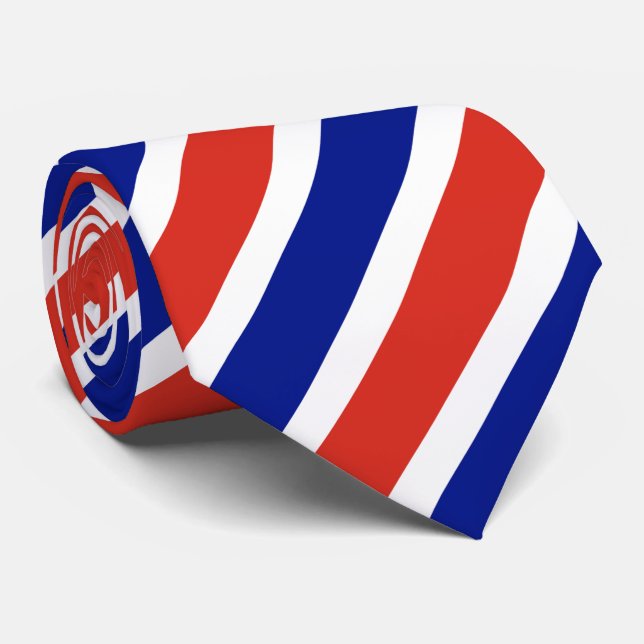 Costa Rica Civil Flag Tie (Rolled)