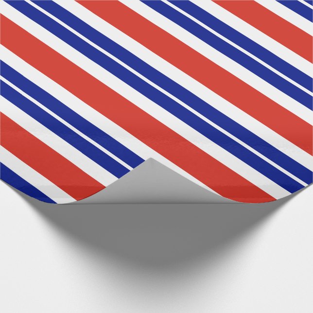 Costa Rica Civil Flag Wrapping Paper (Corner)