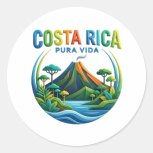 COSTA RICA CLASSIC ROUND STICKER