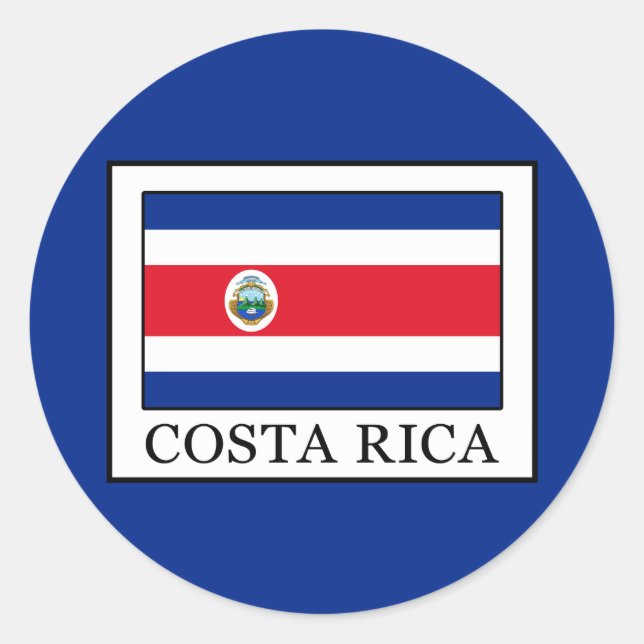 Costa Rica Classic Round Sticker (Front)