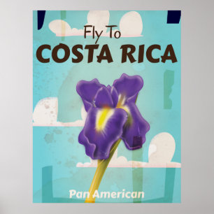 Costa Rica Classic vintage travel poster