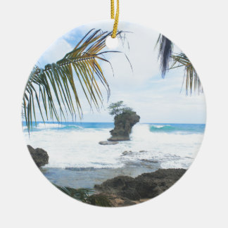 costa rica coast ceramic ornament