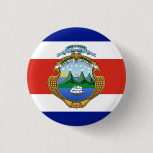 Costa Rica (coat of arms/ flag) 3 Cm Round Badge
