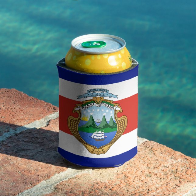 Costa Rica (coat of arms/ flag) Can Cooler (In Situ Pool)