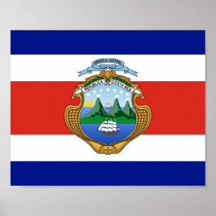 Costa Rica (coat of arms/ flag) Poster