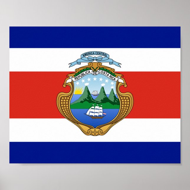Costa Rica (coat of arms/ flag) Poster (Front)